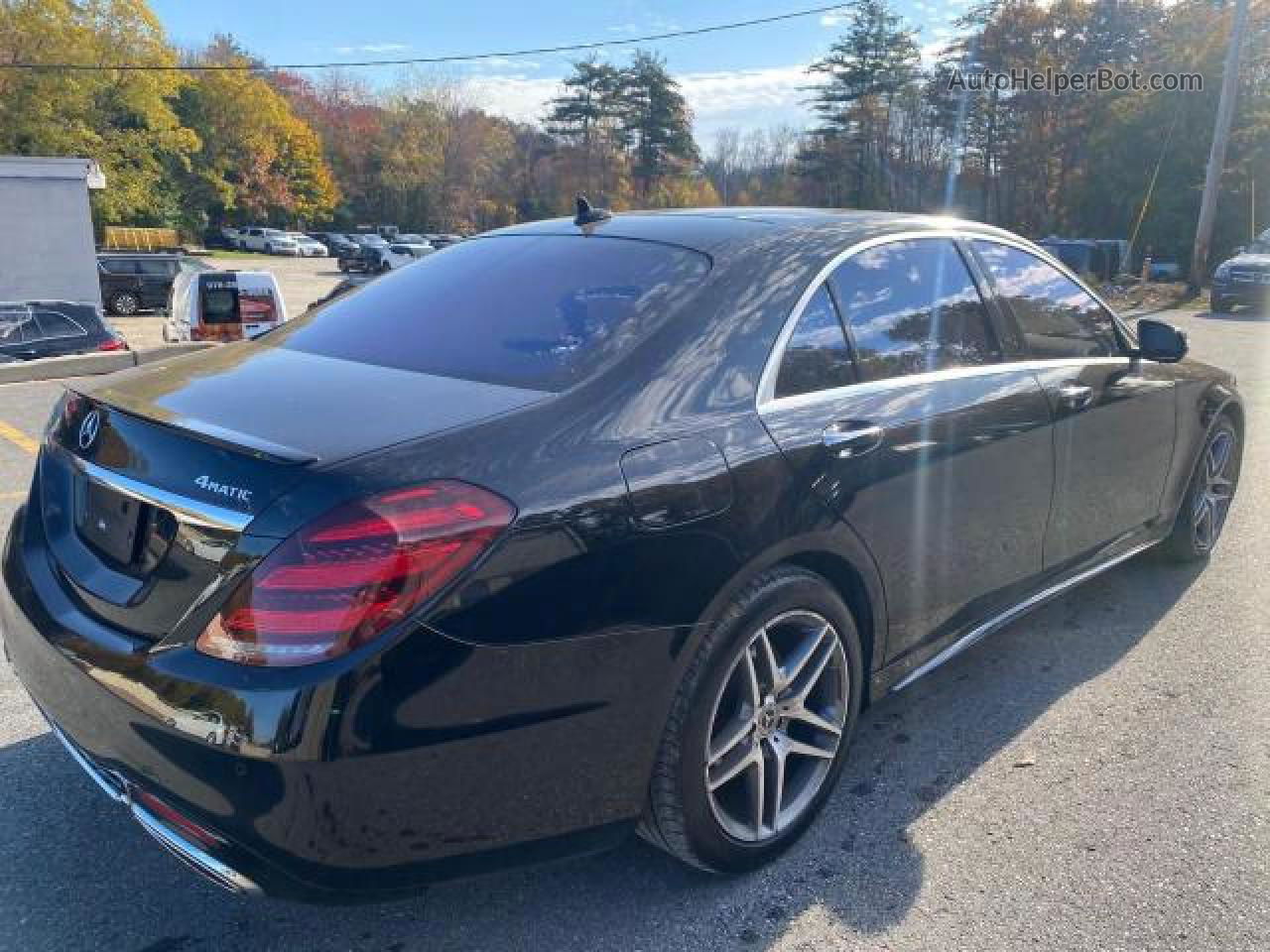 2019 Mercedes-benz S 560 4matic Черный vin: WDDUG8GB3KA448903