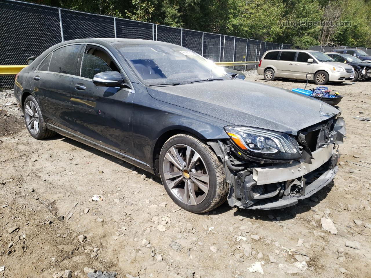 2019 Mercedes-benz S 560 4matic Синий vin: WDDUG8GB4KA459439