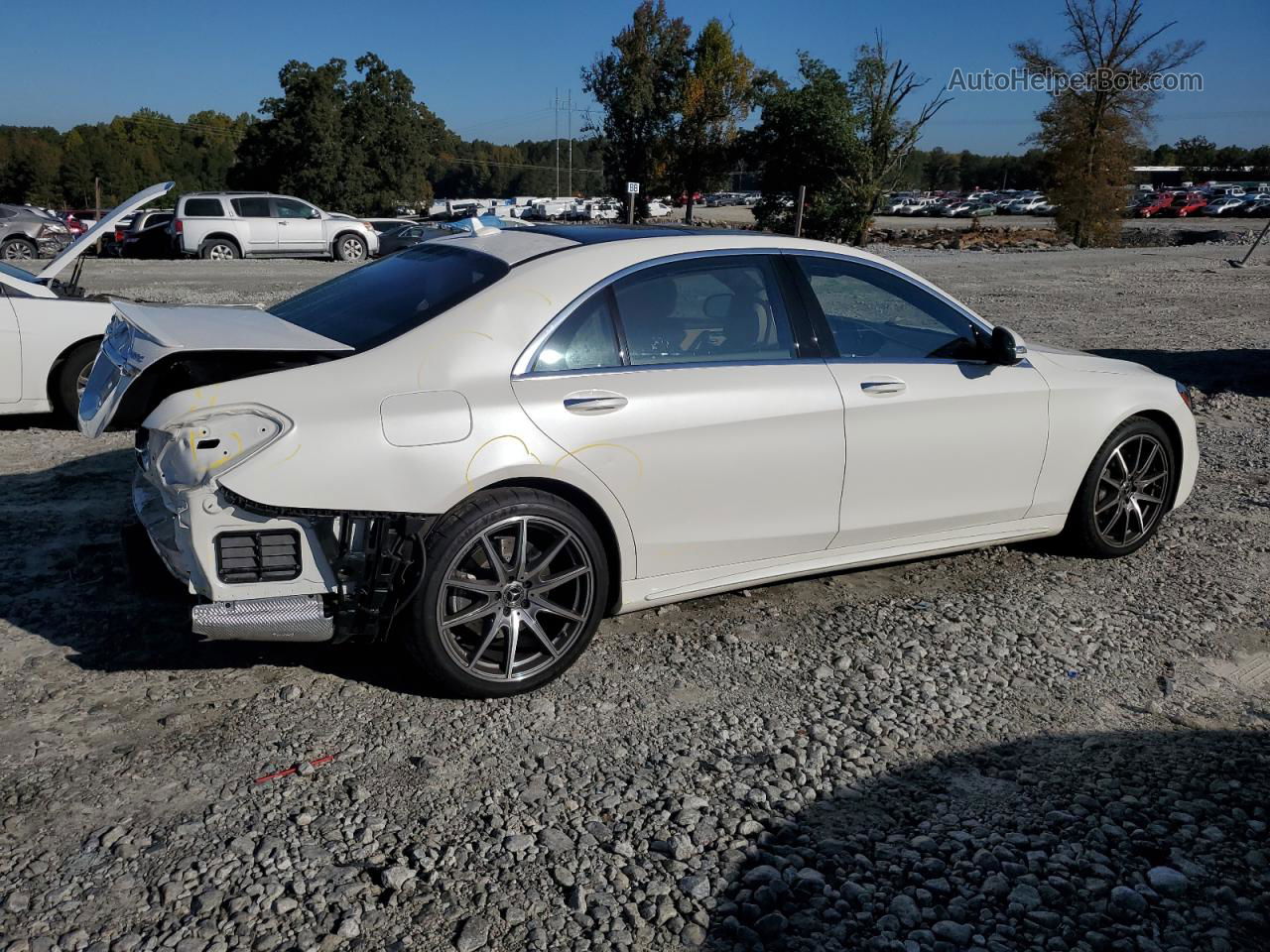 2019 Mercedes-benz S 560 4matic Белый vin: WDDUG8GB4KA462504