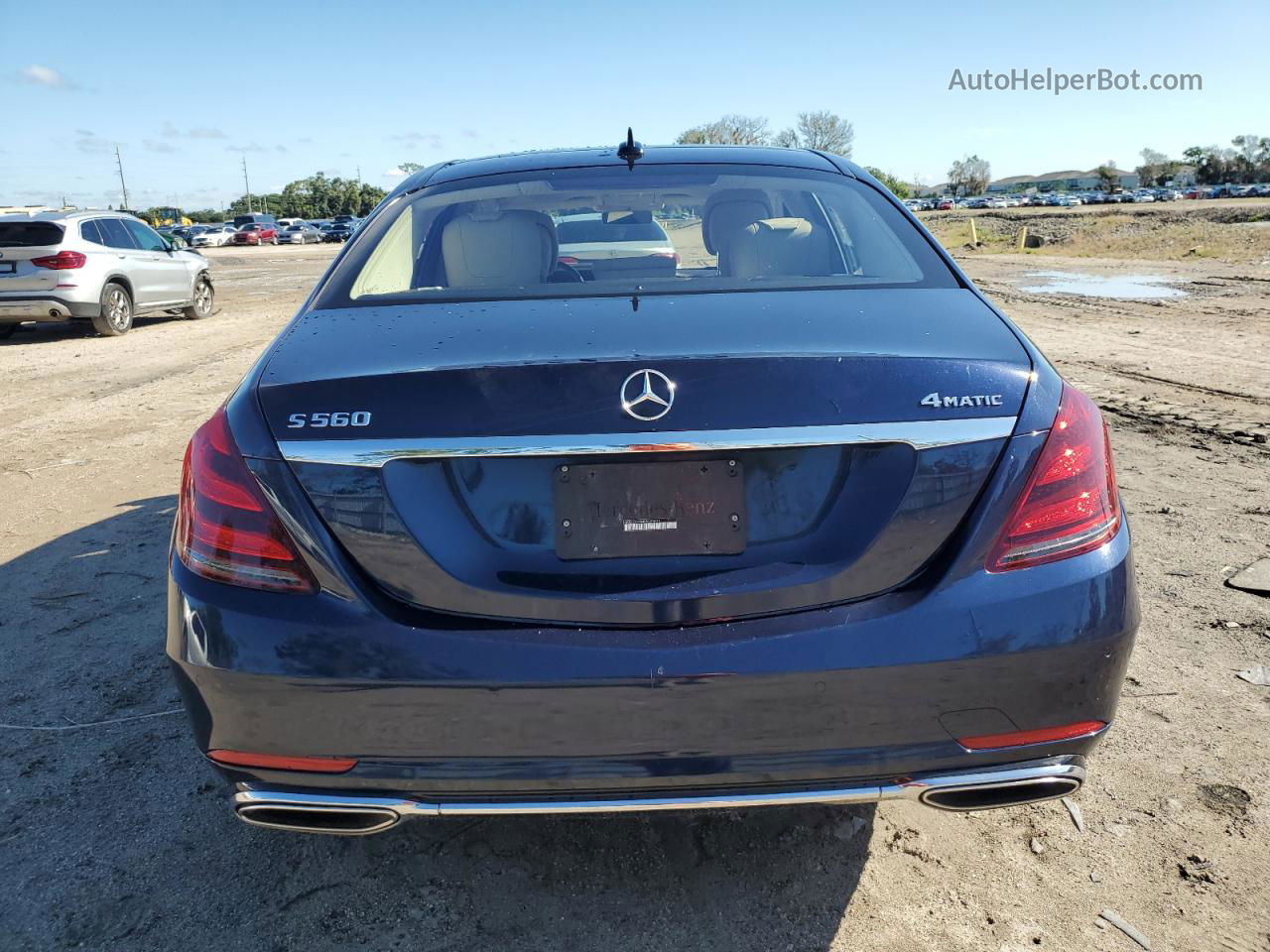 2019 Mercedes-benz S 560 4matic Синий vin: WDDUG8GB4KA465631