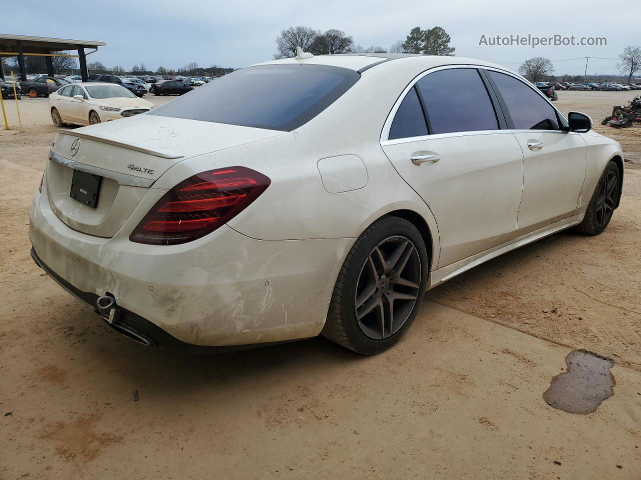 2019 Mercedes-benz S 560 4matic Белый vin: WDDUG8GB7KA490426