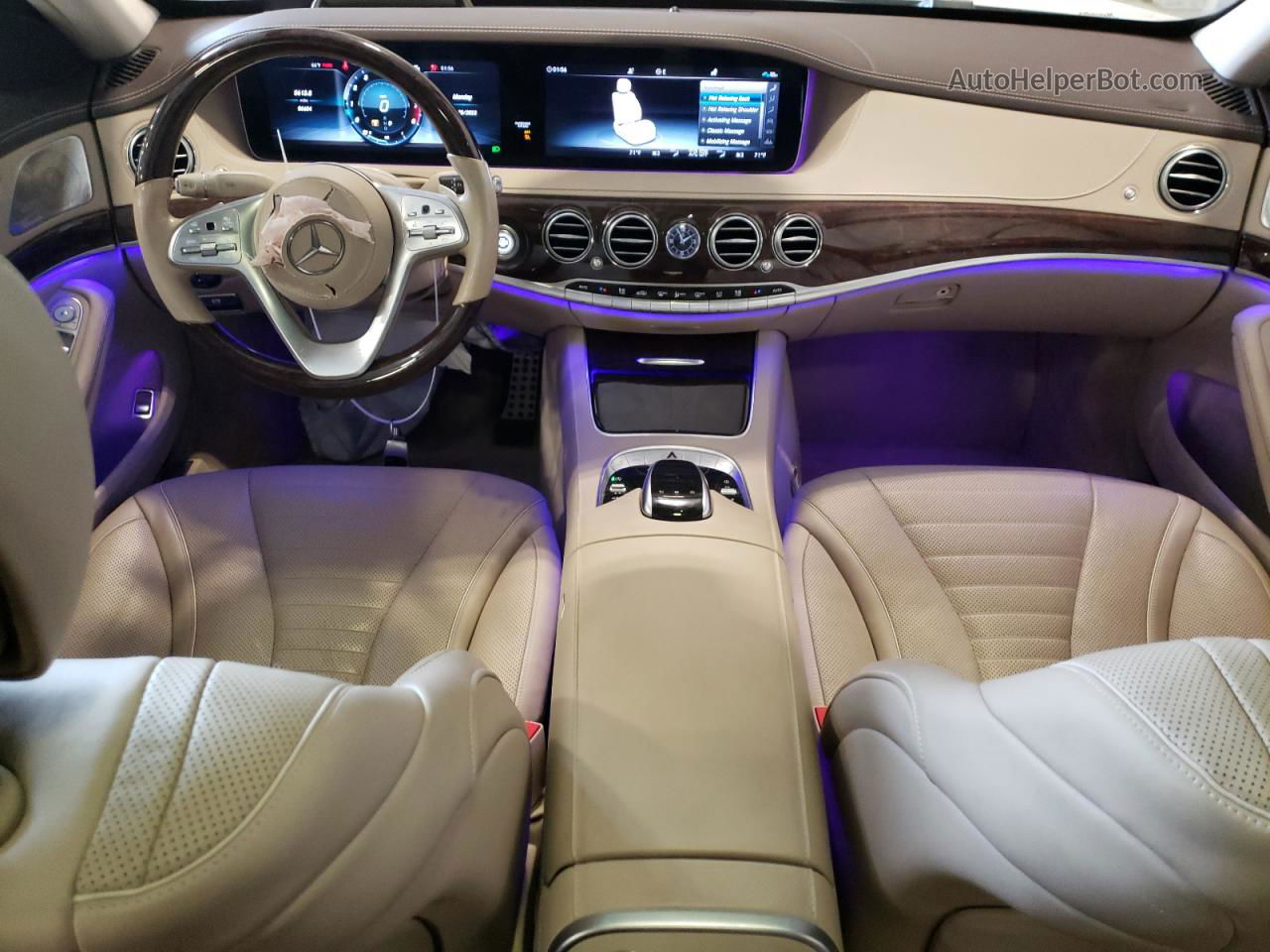 2019 Mercedes-benz S 560 4matic Белый vin: WDDUG8GB9KA423634