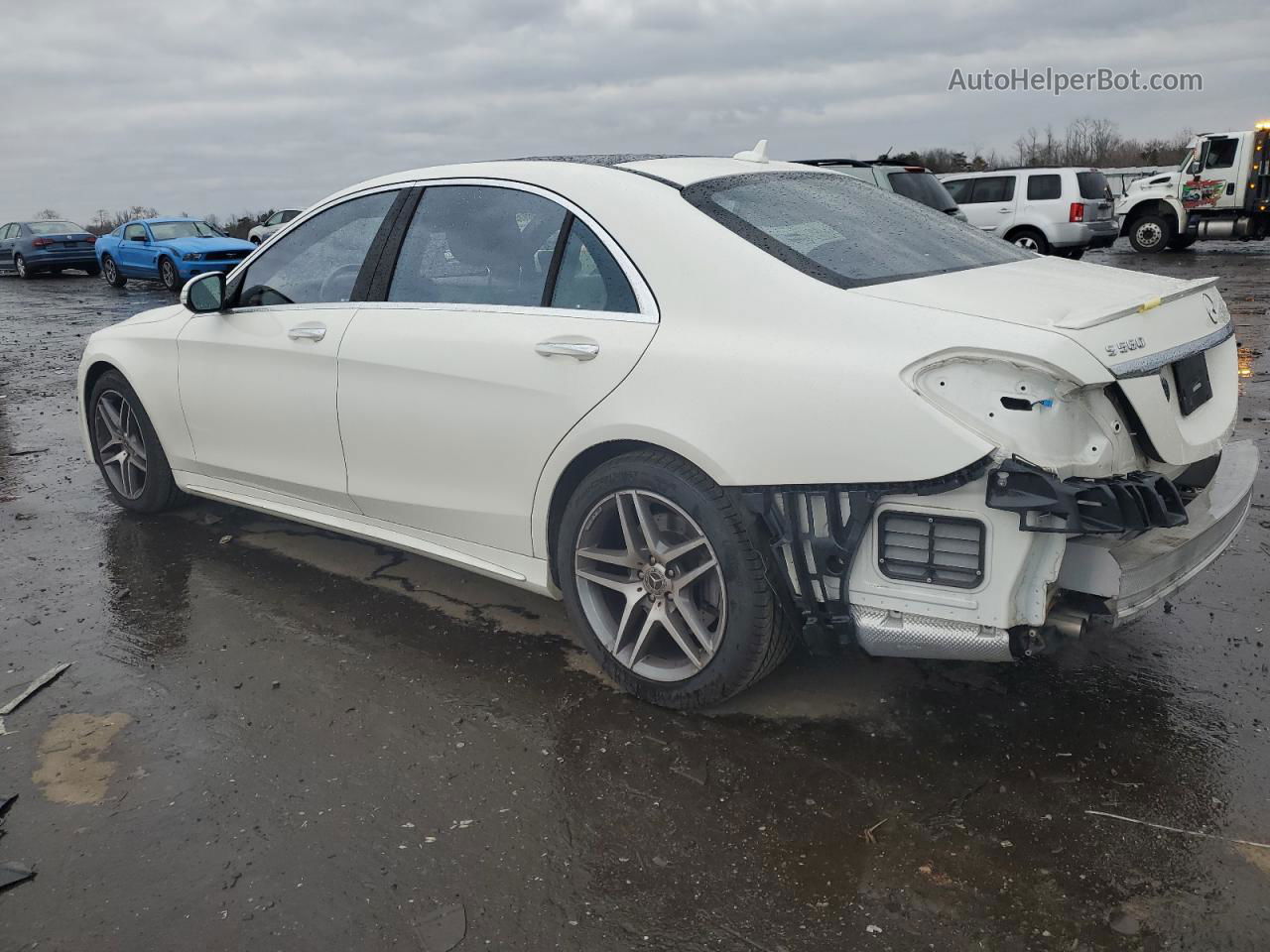 2019 Mercedes-benz S 560 4matic Белый vin: WDDUG8GB9KA470890