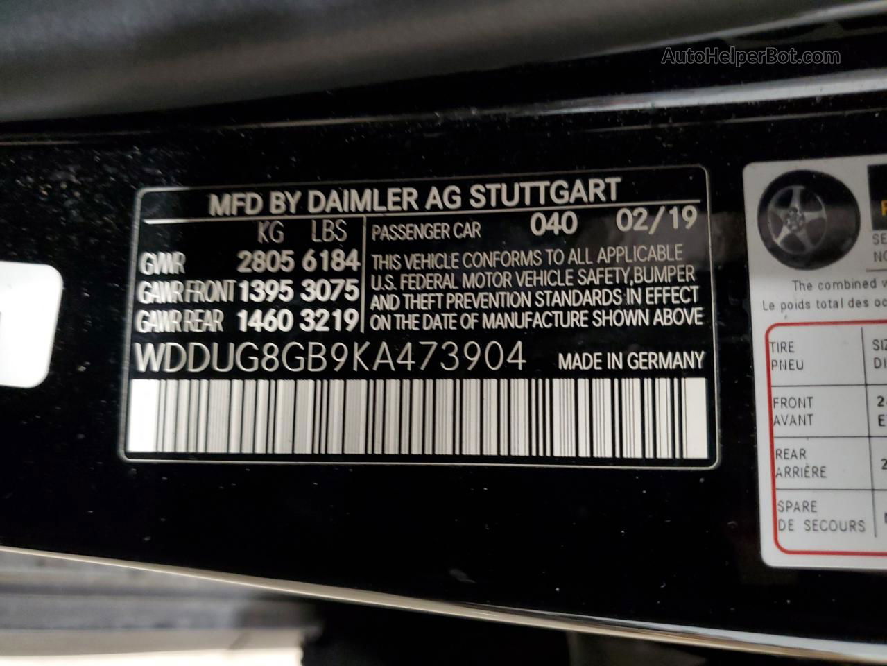 2019 Mercedes-benz S 560 4matic Black vin: WDDUG8GB9KA473904