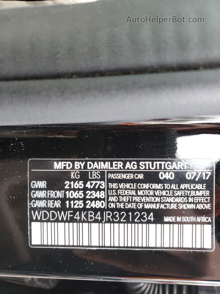 2018 Mercedes-benz C 300 4matic Black vin: WDDWF4KB4JR321234