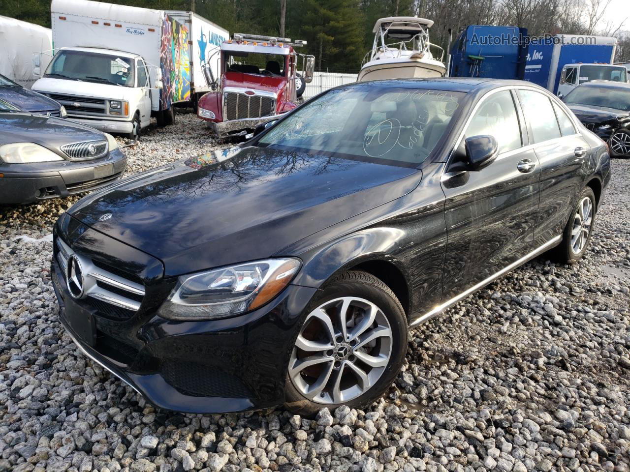 2018 Mercedes-benz C 300 4matic Black vin: WDDWF4KB4JR321234