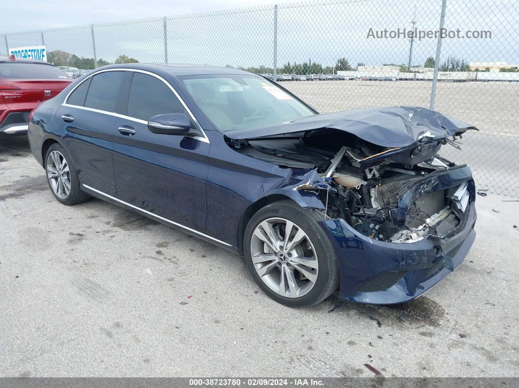 2019 Mercedes-benz C 300   Dark Blue vin: WDDWF8DB1KR518691