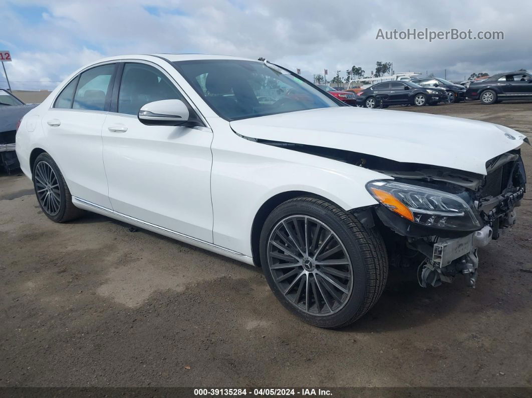 2019 Mercedes-benz C 300   White vin: WDDWF8DB5KR462951