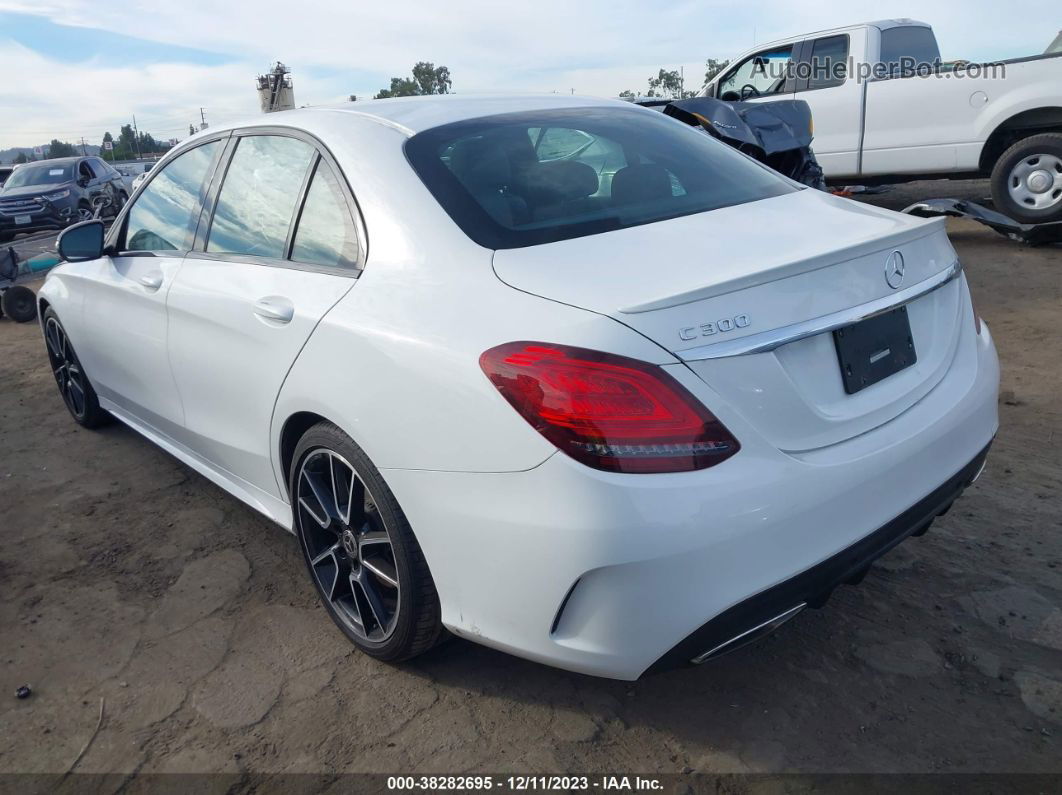 2019 Mercedes-benz C 300   White vin: WDDWF8DB5KR484576