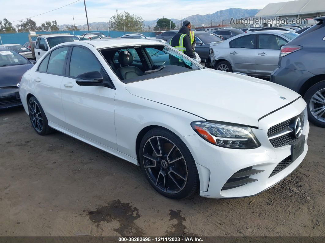 2019 Mercedes-benz C 300   White vin: WDDWF8DB5KR484576