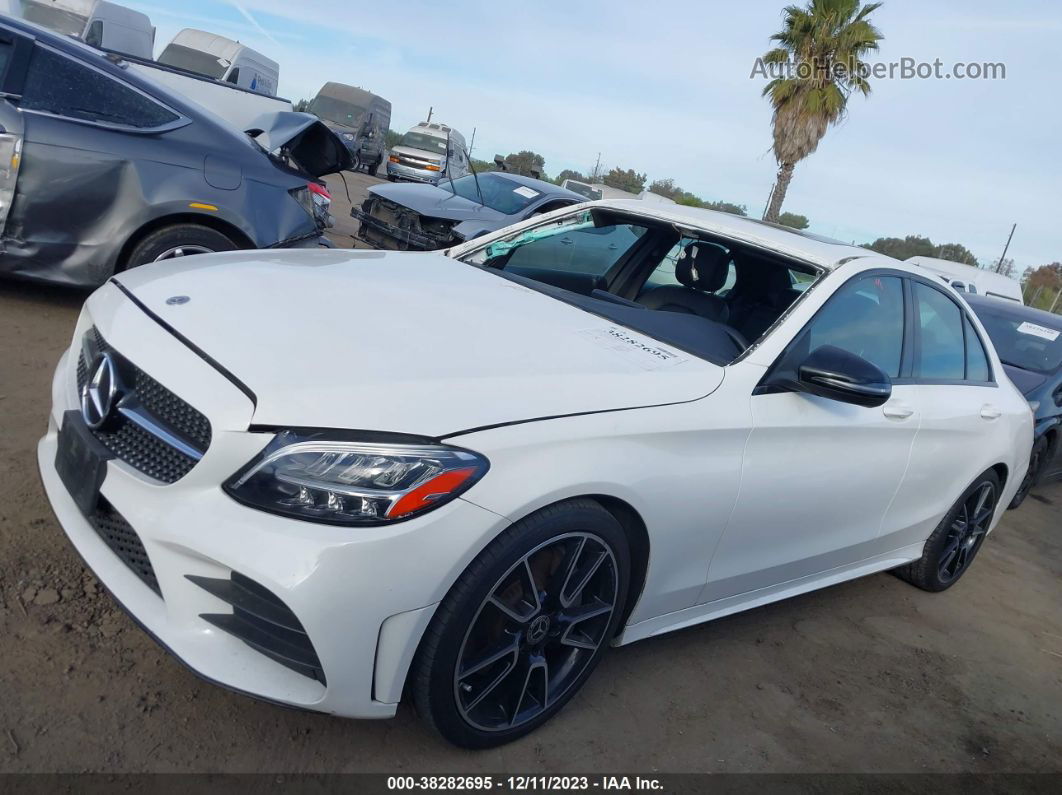 2019 Mercedes-benz C 300   White vin: WDDWF8DB5KR484576