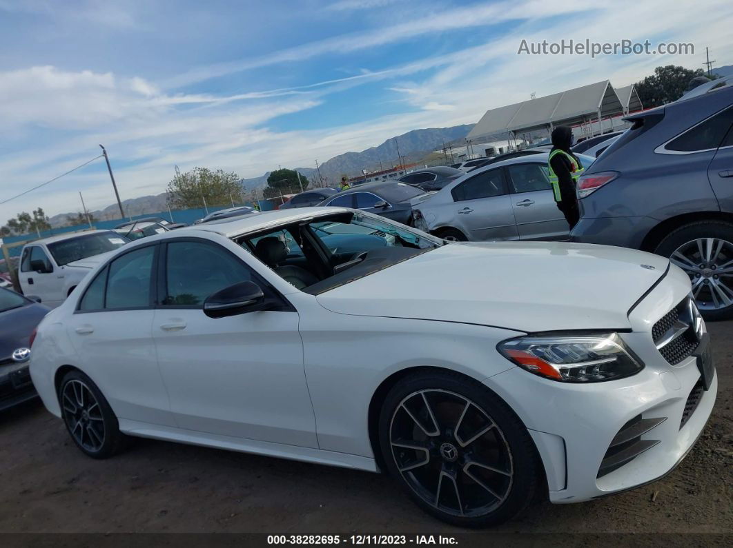 2019 Mercedes-benz C 300   White vin: WDDWF8DB5KR484576