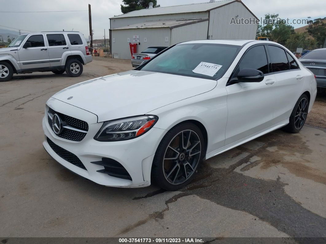 2019 Mercedes-benz C-class C 300 White vin: WDDWF8DB9KR458353