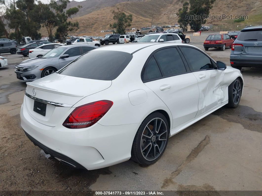 2019 Mercedes-benz C-class C 300 White vin: WDDWF8DB9KR458353