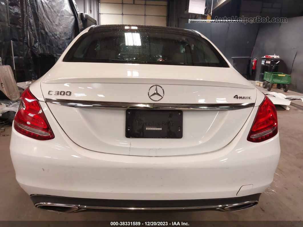 2019 Mercedes-benz C 300 4matic White vin: WDDWF8EB1KR500707