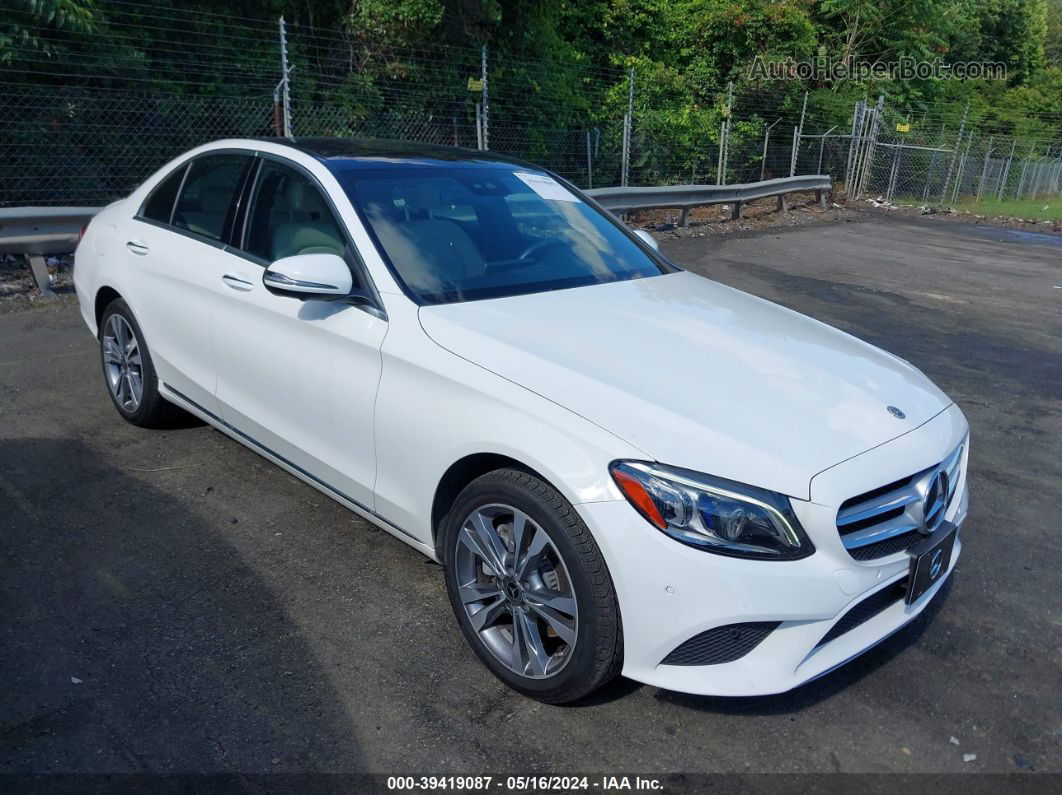 2019 Mercedes-benz C 300 4matic Белый vin: WDDWF8EB1KR515191