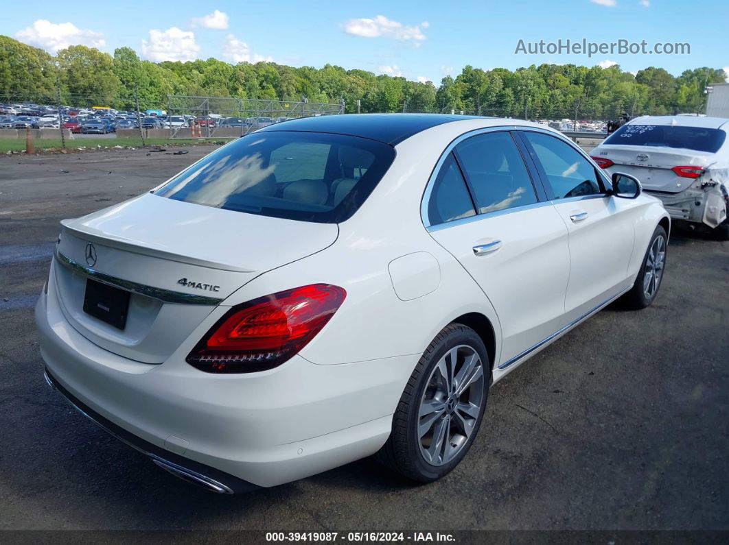 2019 Mercedes-benz C 300 4matic White vin: WDDWF8EB1KR515191