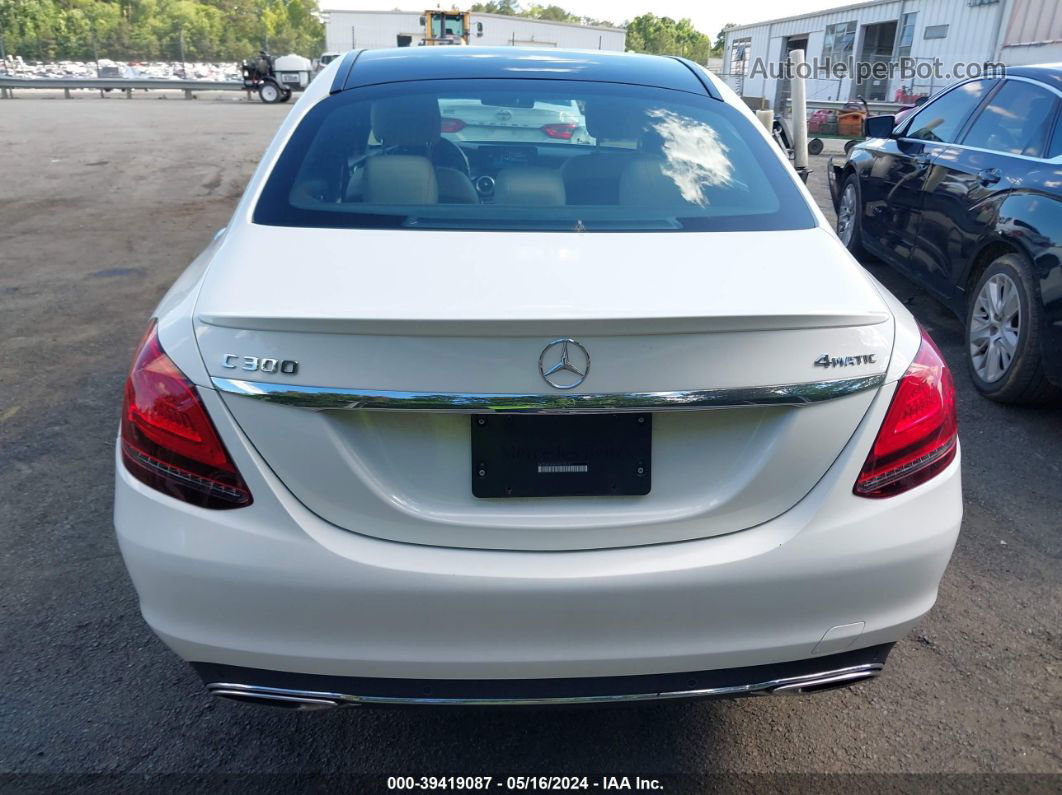 2019 Mercedes-benz C 300 4matic Белый vin: WDDWF8EB1KR515191