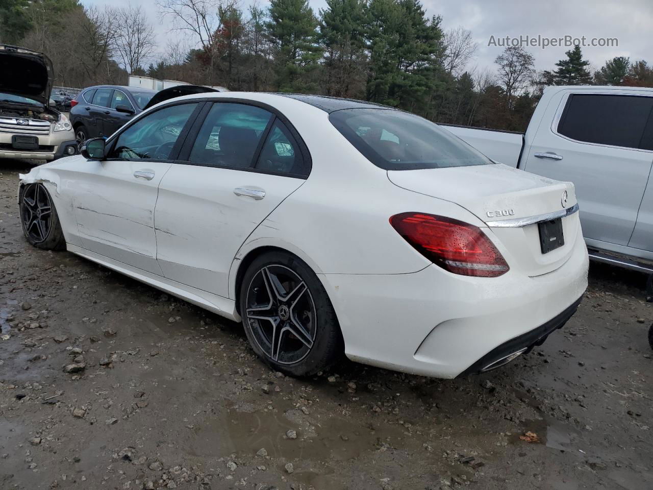 2019 Mercedes-benz C 300 4matic White vin: WDDWF8EB2KR456233