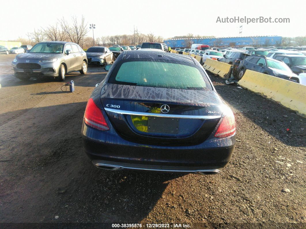 2019 Mercedes-benz C 300 4matic Blue vin: WDDWF8EB2KR518861