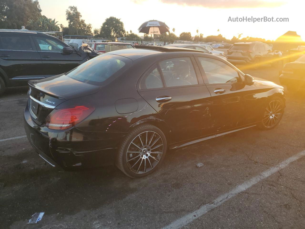 2019 Mercedes-benz C 300 4matic Black vin: WDDWF8EB3KR514057