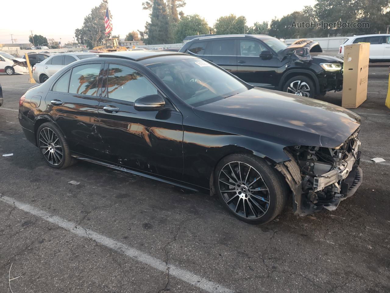 2019 Mercedes-benz C 300 4matic Black vin: WDDWF8EB3KR514057