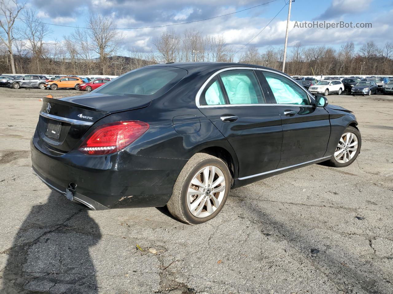 2019 Mercedes-benz C 300 4matic Черный vin: WDDWF8EB6KR516207