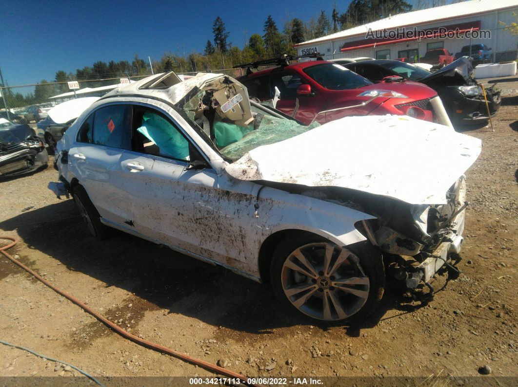 2019 Mercedes-benz C 300 4matic White vin: WDDWF8EBXKR458621