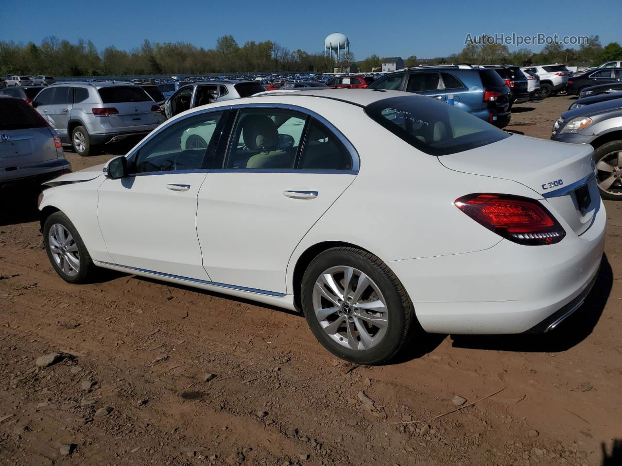 2019 Mercedes-benz C 300 4matic Белый vin: WDDWF8EBXKR513018