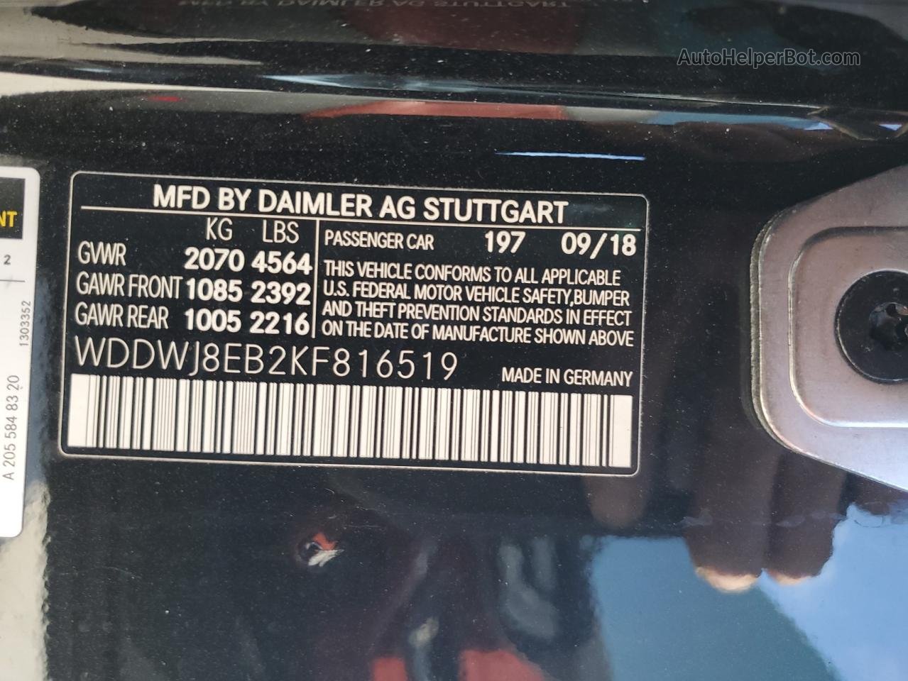 2019 Mercedes-benz C 300 4matic Black vin: WDDWJ8EB2KF816519