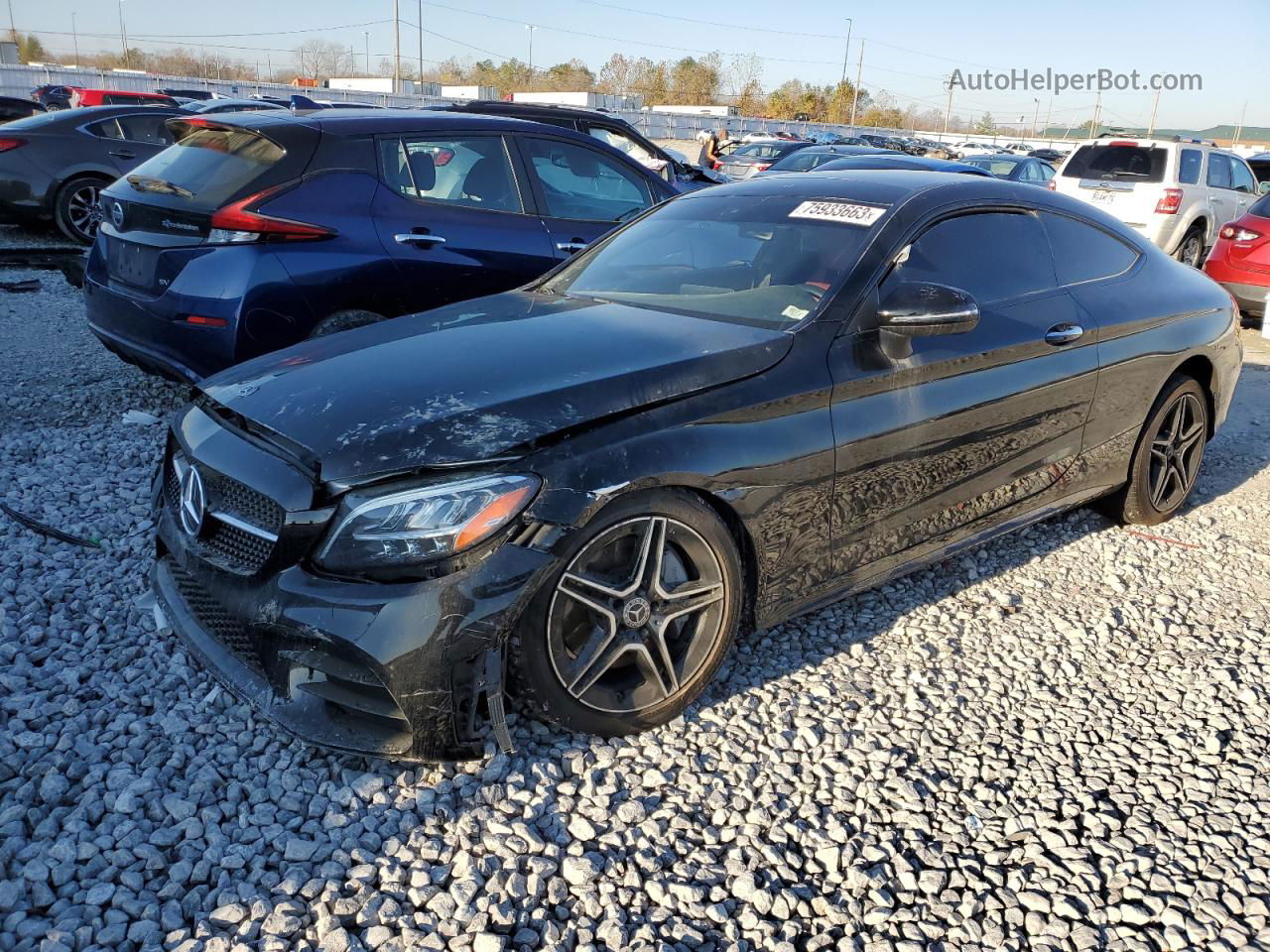 2019 Mercedes-benz C 300 4matic Черный vin: WDDWJ8EB5KF793575