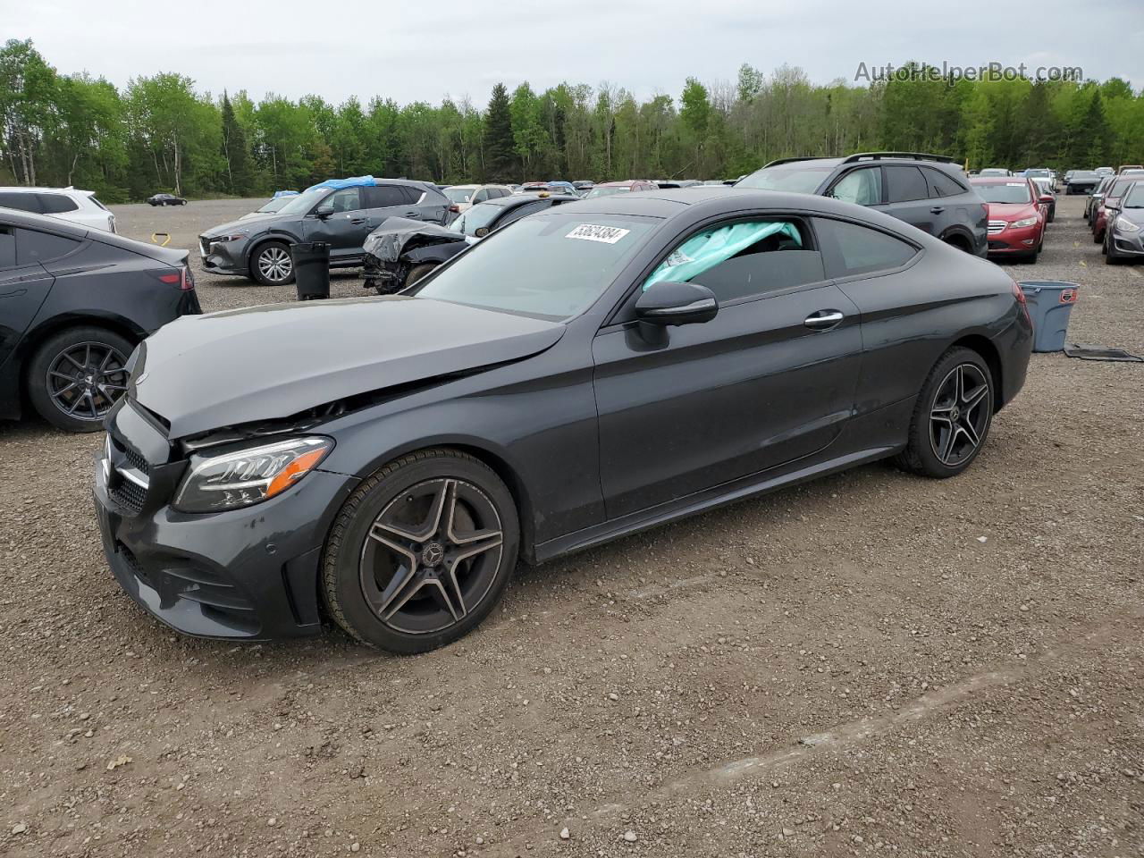 2019 Mercedes-benz C 300 4matic Серый vin: WDDWJ8EB7KF929639