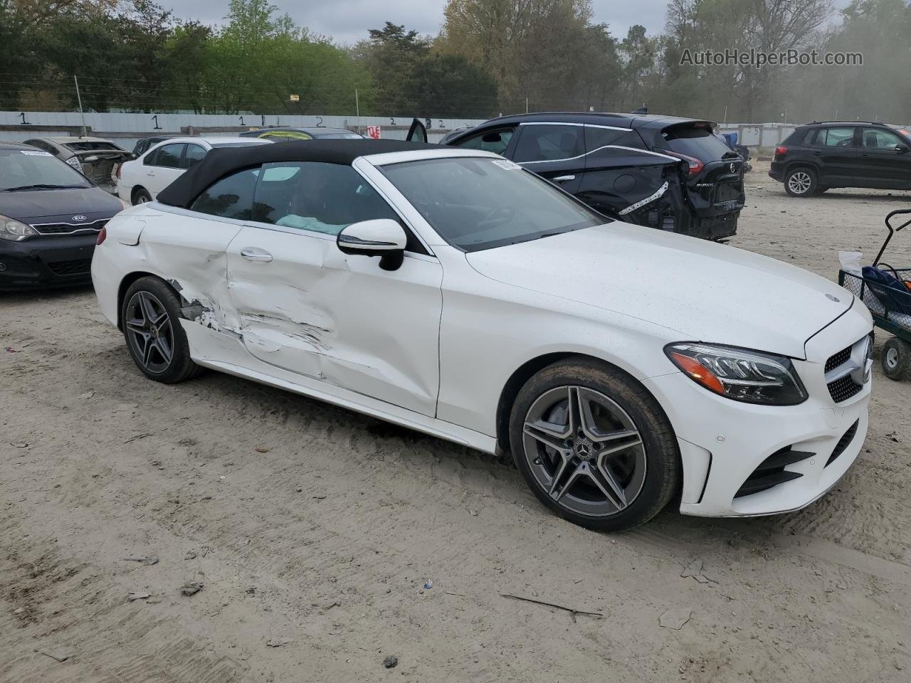 2019 Mercedes-benz C 300 4matic Белый vin: WDDWK8EB4KF837823