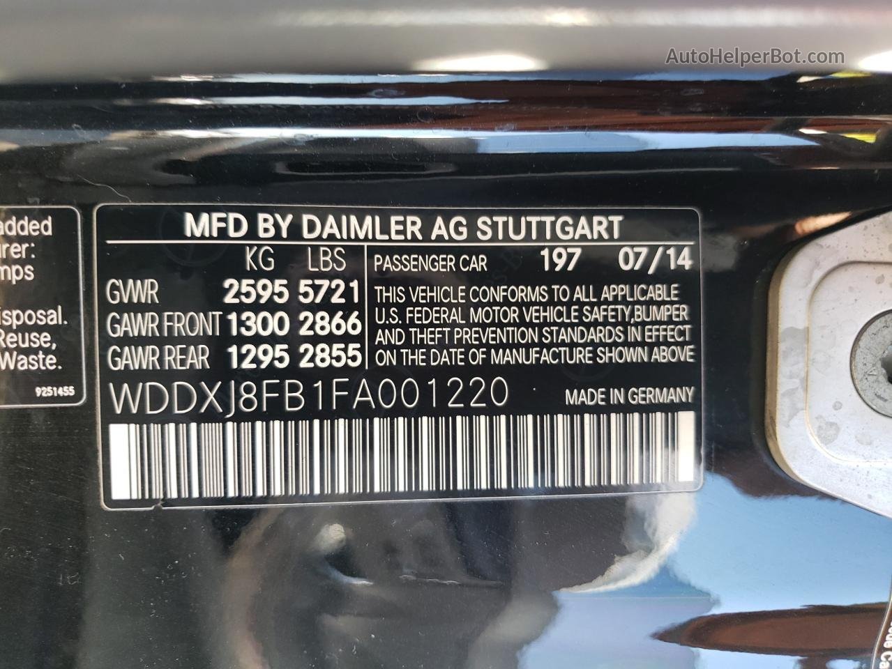 2015 Mercedes-benz S 550 Black vin: WDDXJ8FB1FA001220