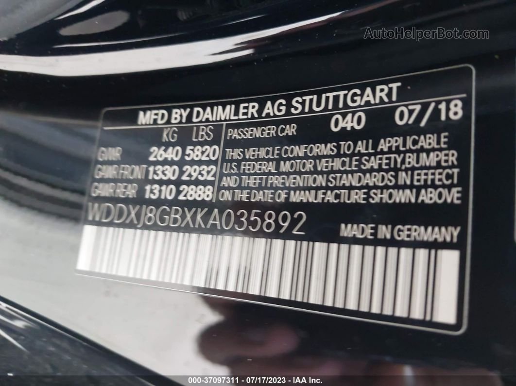 2019 Mercedes-benz S 560 4matic Black vin: WDDXJ8GBXKA035892