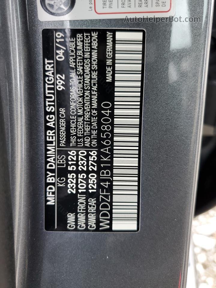 2019 Mercedes-benz E 300 Gray vin: WDDZF4JB1KA658040