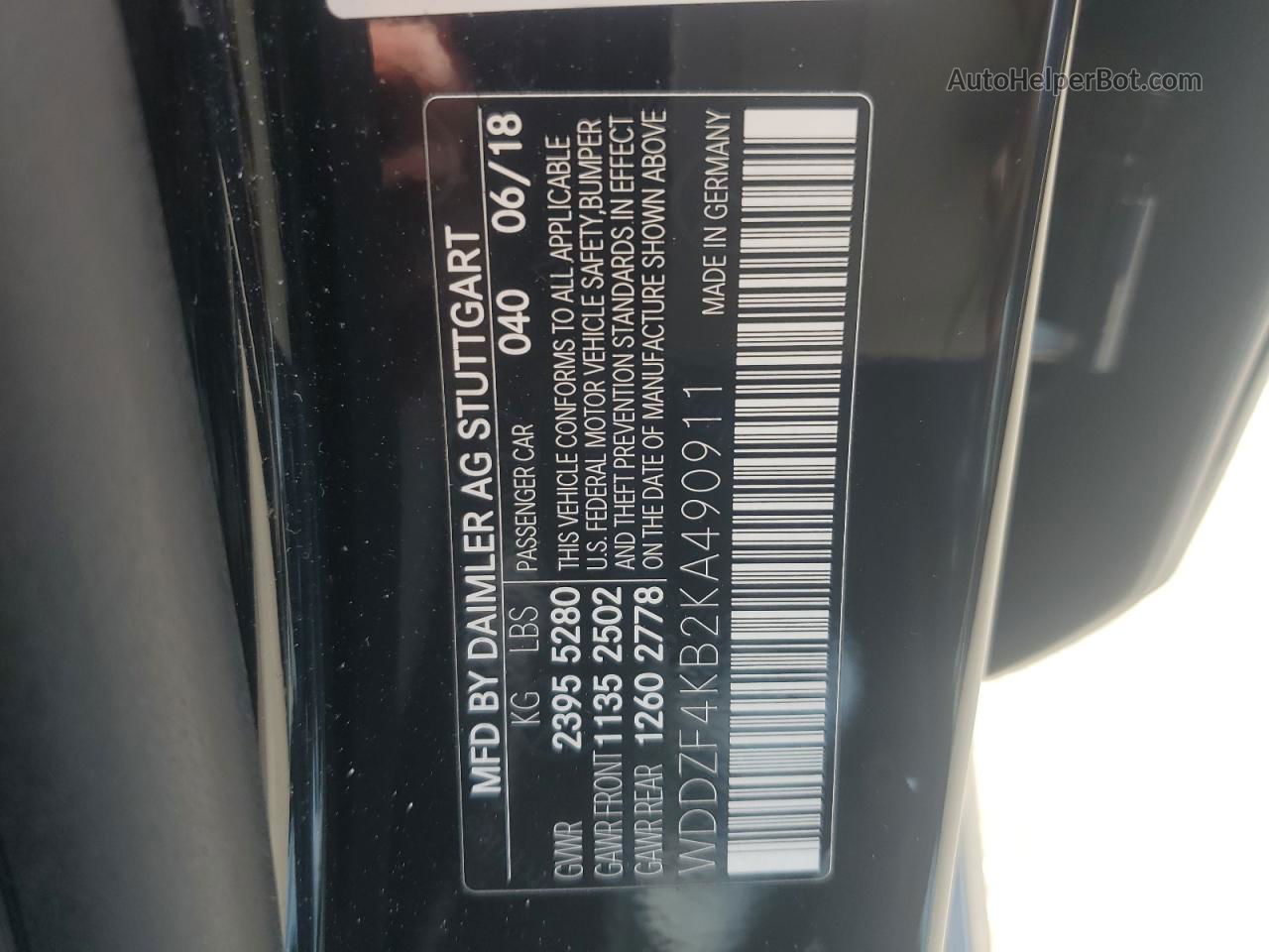 2019 Mercedes-benz E 300 4matic Black vin: WDDZF4KB2KA490911