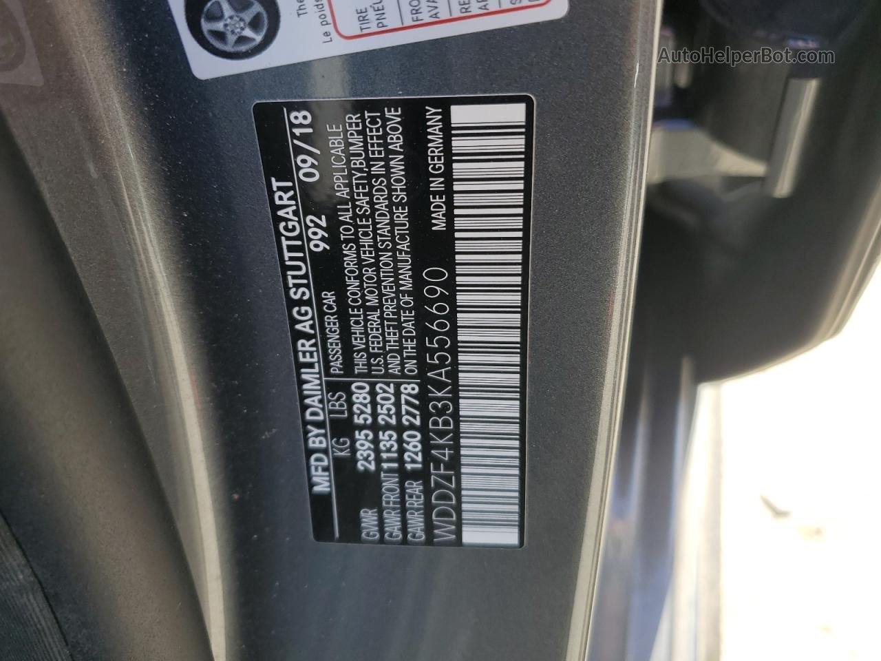 2019 Mercedes-benz E 300 4matic Charcoal vin: WDDZF4KB3KA556690