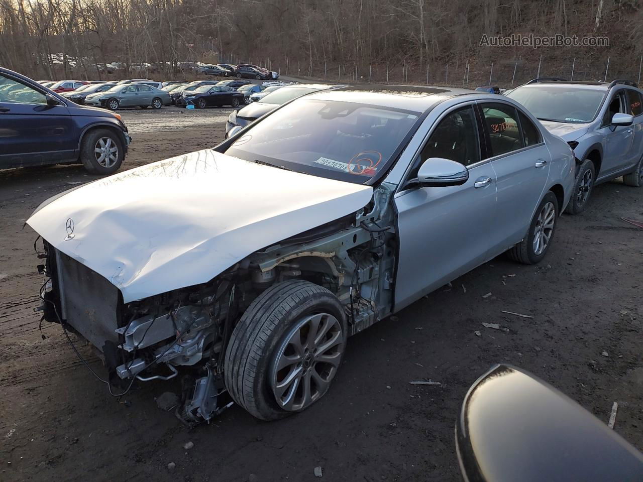 2019 Mercedes-benz E 300 4matic Silver vin: WDDZF4KB5KA634239