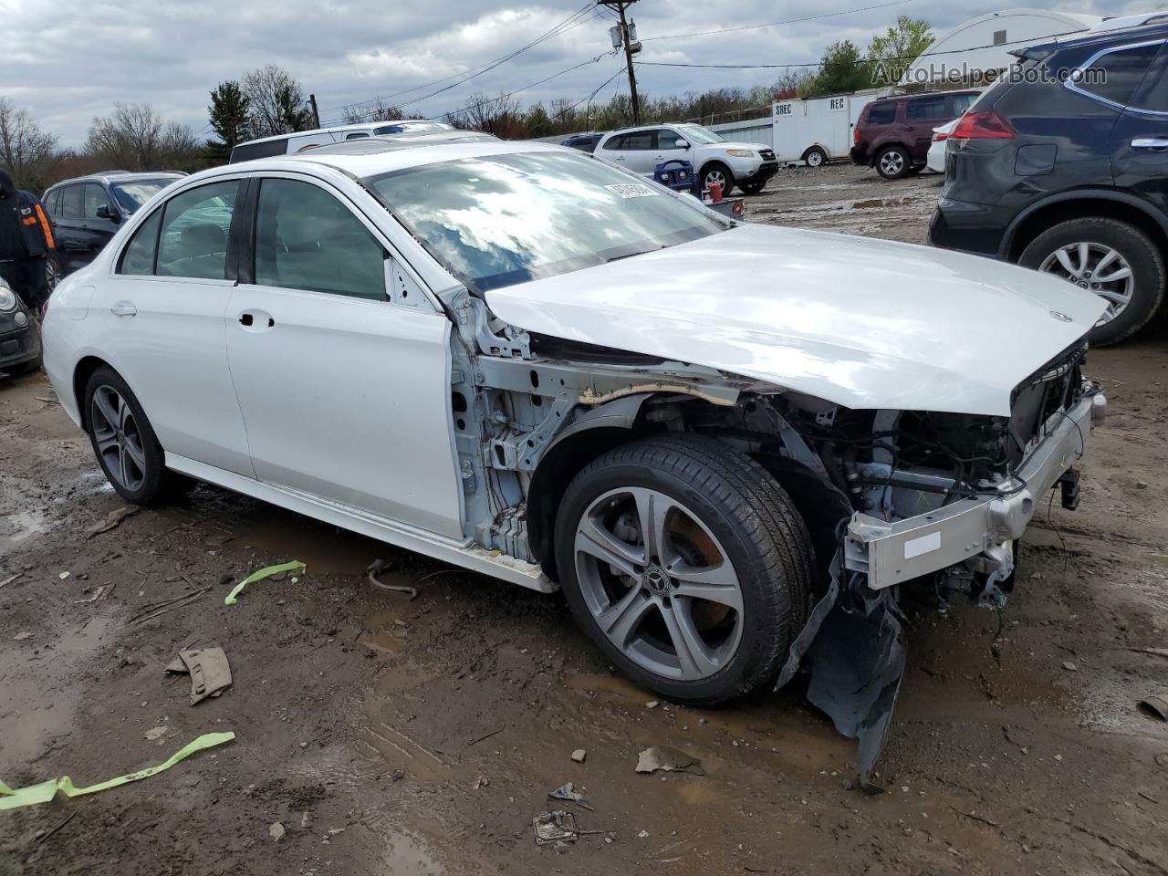 2019 Mercedes-benz E 300 4matic White vin: WDDZF4KB6KA512733