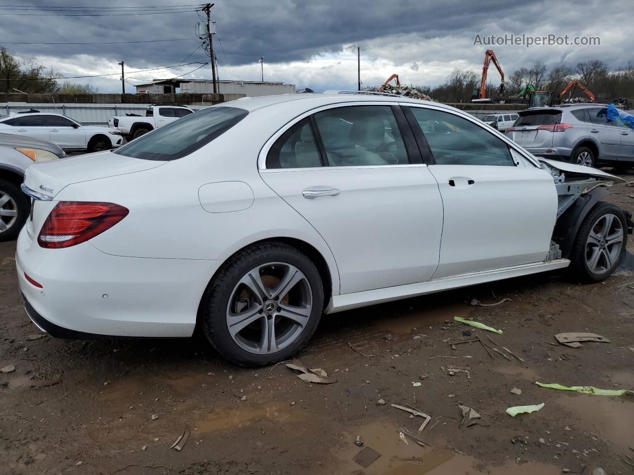 2019 Mercedes-benz E 300 4matic White vin: WDDZF4KB6KA512733