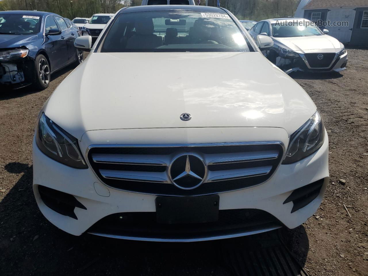 2019 Mercedes-benz E 300 4matic White vin: WDDZF4KB6KA561060