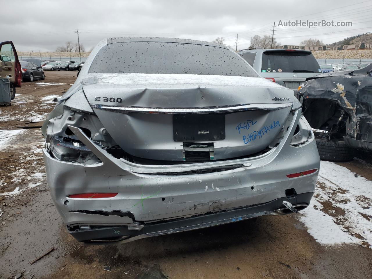 2019 Mercedes-benz E 300 4matic Silver vin: WDDZF4KB7KA551752