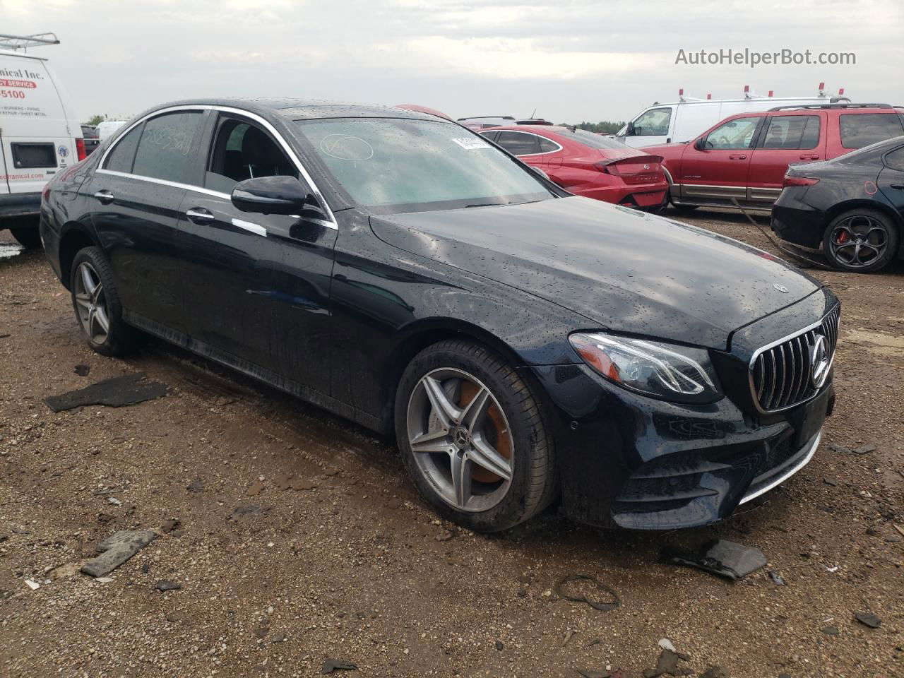 2019 Mercedes-benz E 300 4matic Черный vin: WDDZF4KBXKA562485