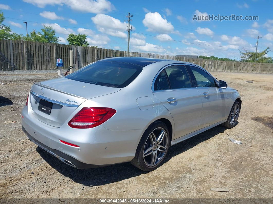 2019 Mercedes-benz E 300 4matic Silver vin: WDDZF4KBXKA632891