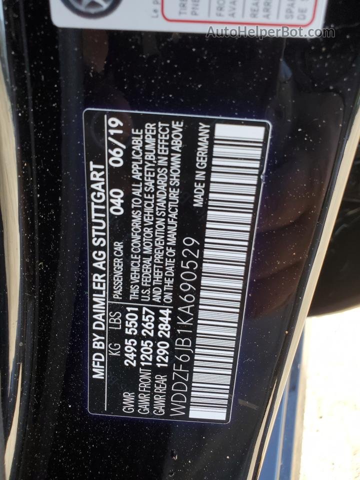 2019 Mercedes-benz E 450 4matic Черный vin: WDDZF6JB1KA690529