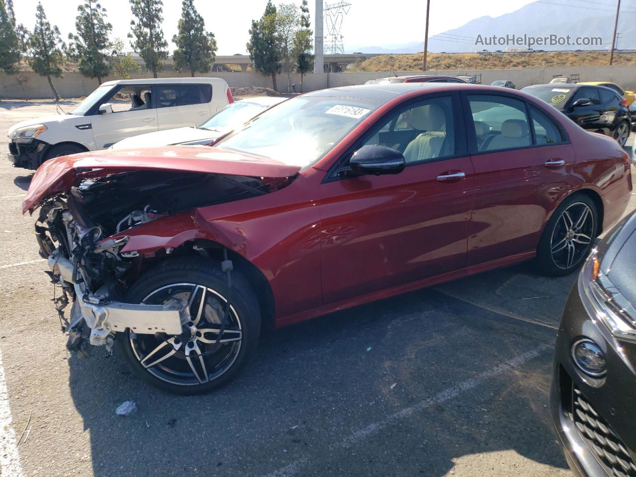 2019 Mercedes-benz E 450 4matic Burgundy vin: WDDZF6JB5KA517595