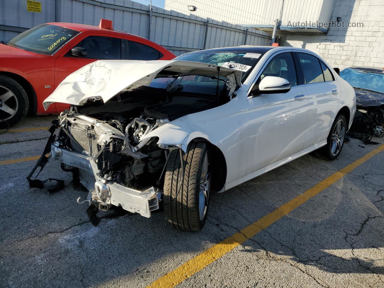 2019 Mercedes-benz E 450 4matic White vin: WDDZF6JBXKA523585