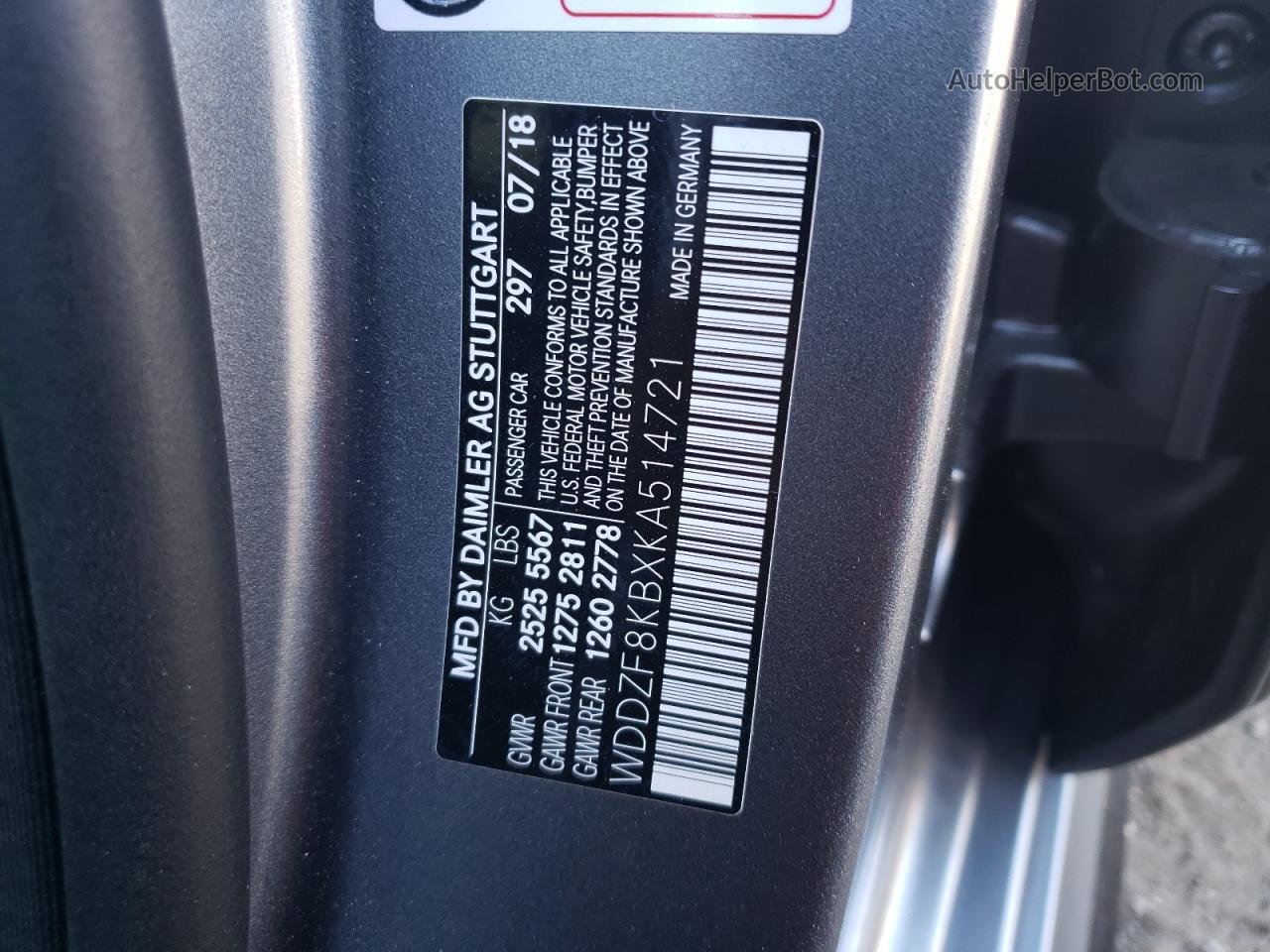 2019 Mercedes-benz E 63 Amg-s 4matic Угольный vin: WDDZF8KBXKA514721