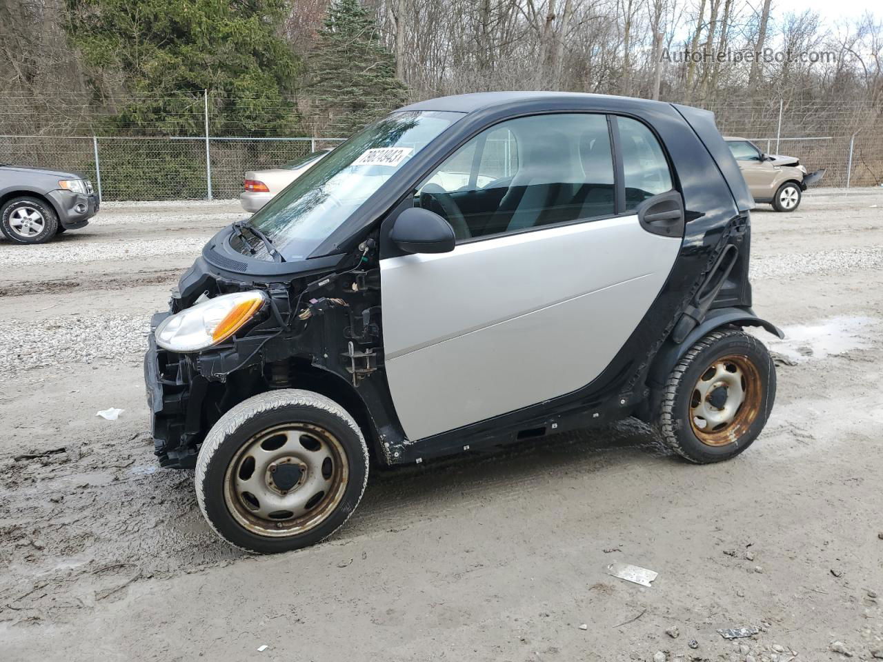 2014 Smart Fortwo Pure Черный vin: WMEEJ3BA7EK770946